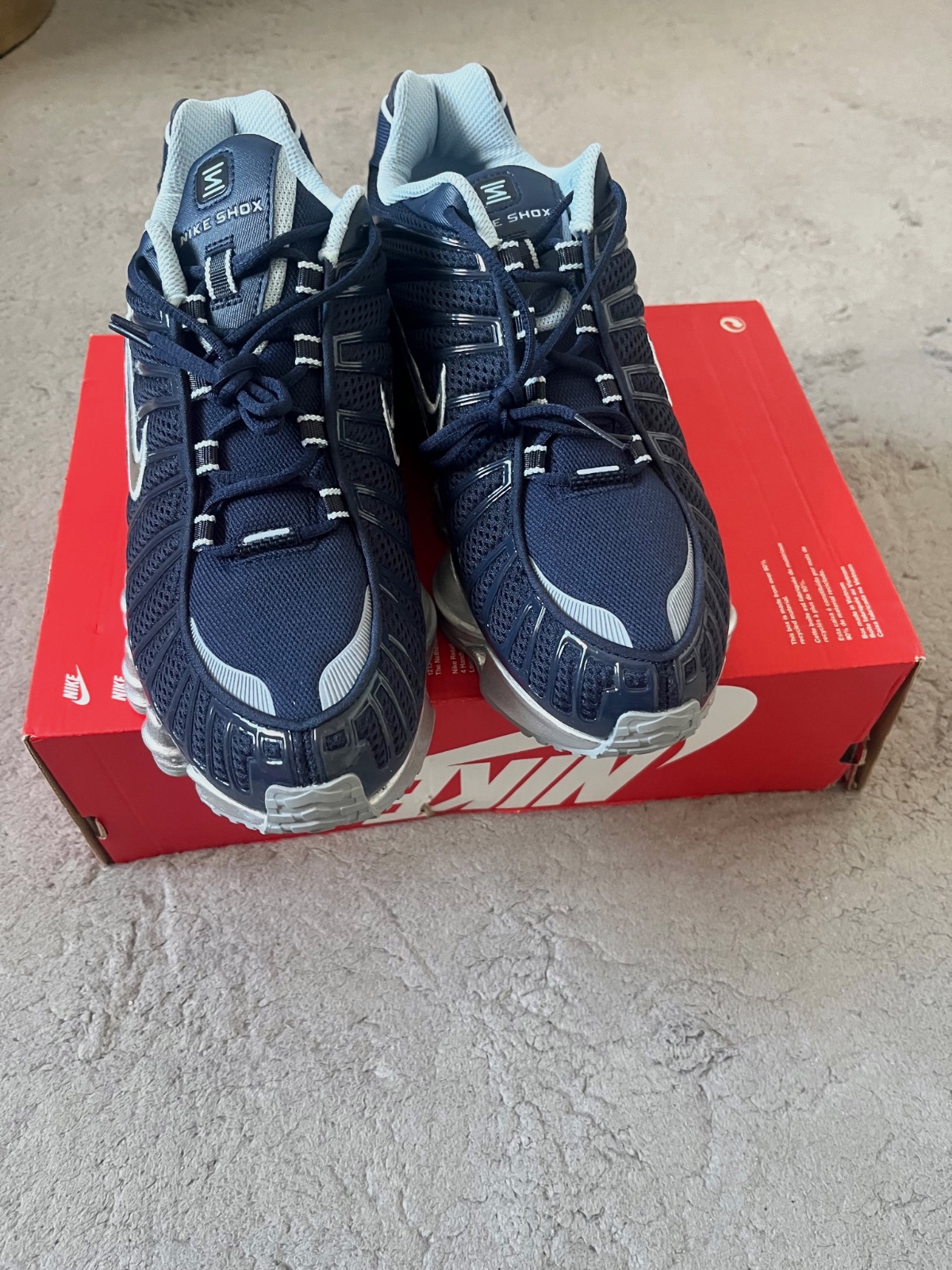 Baskets Nike Shox TL bleues et argentées – Nike – taille EU 44 3