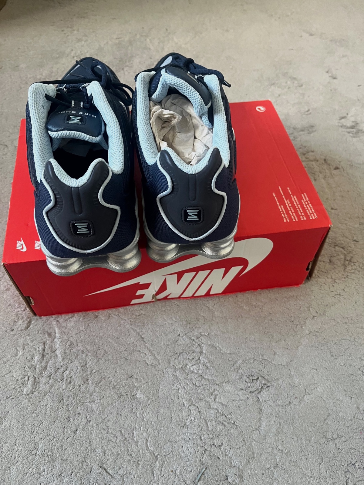 Baskets Nike Shox TL bleues et argentées – Nike – taille EU 44 2