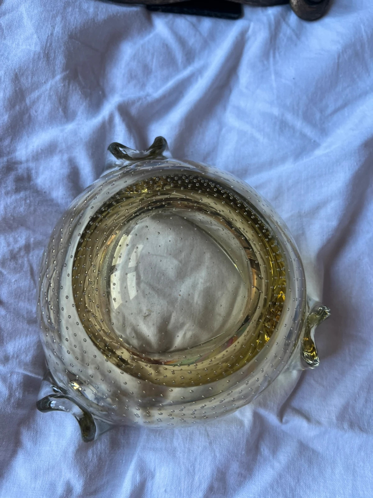 Cenicero vintage cristal Murano “bullicante” – Murano 5