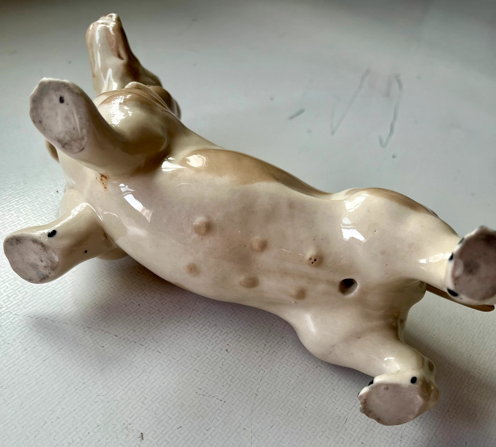 Figura de porcelana dachshund vintage – No Label 4