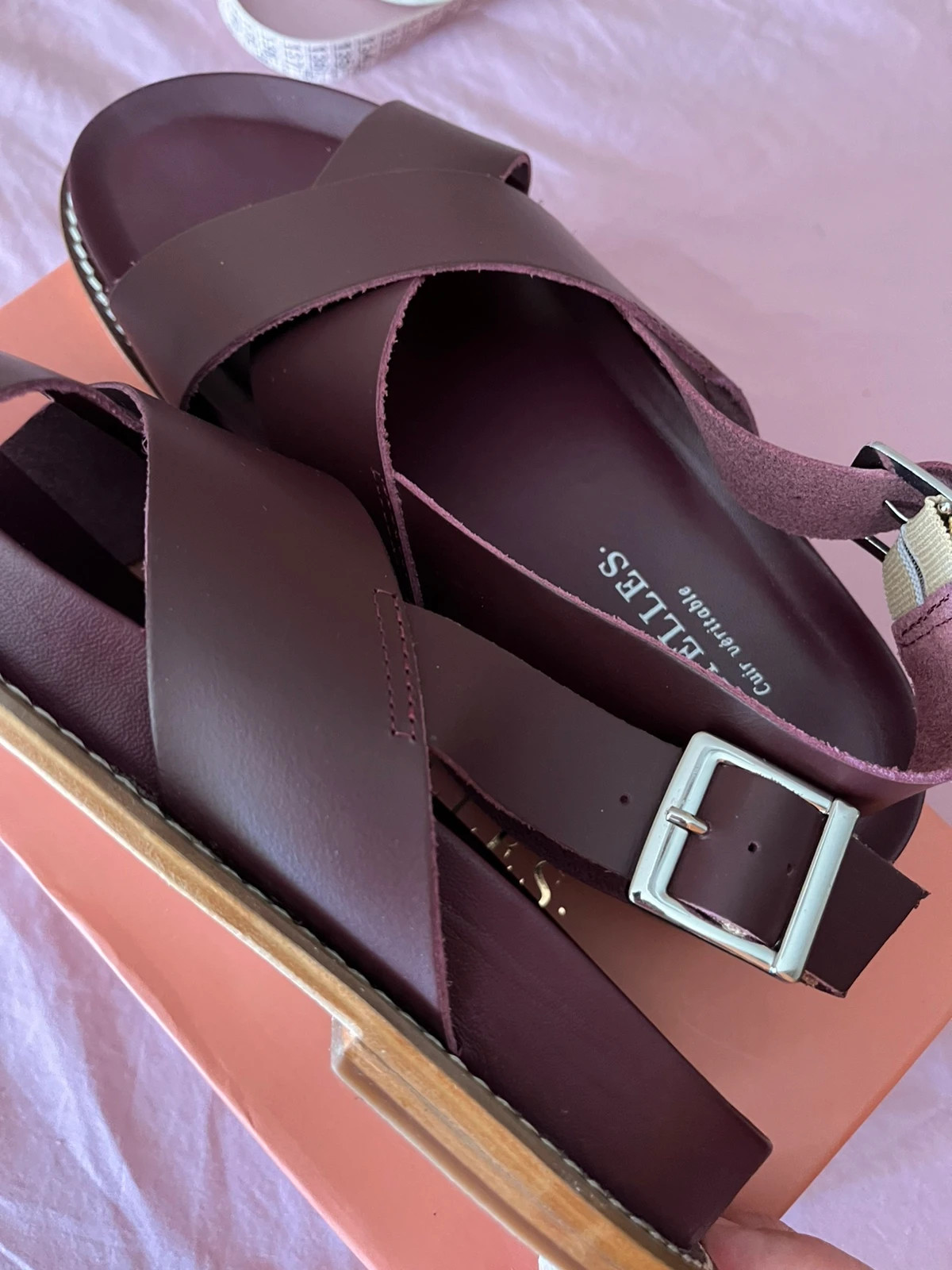 Sandalias burdeos piel – Les Bagatelles – taille 40