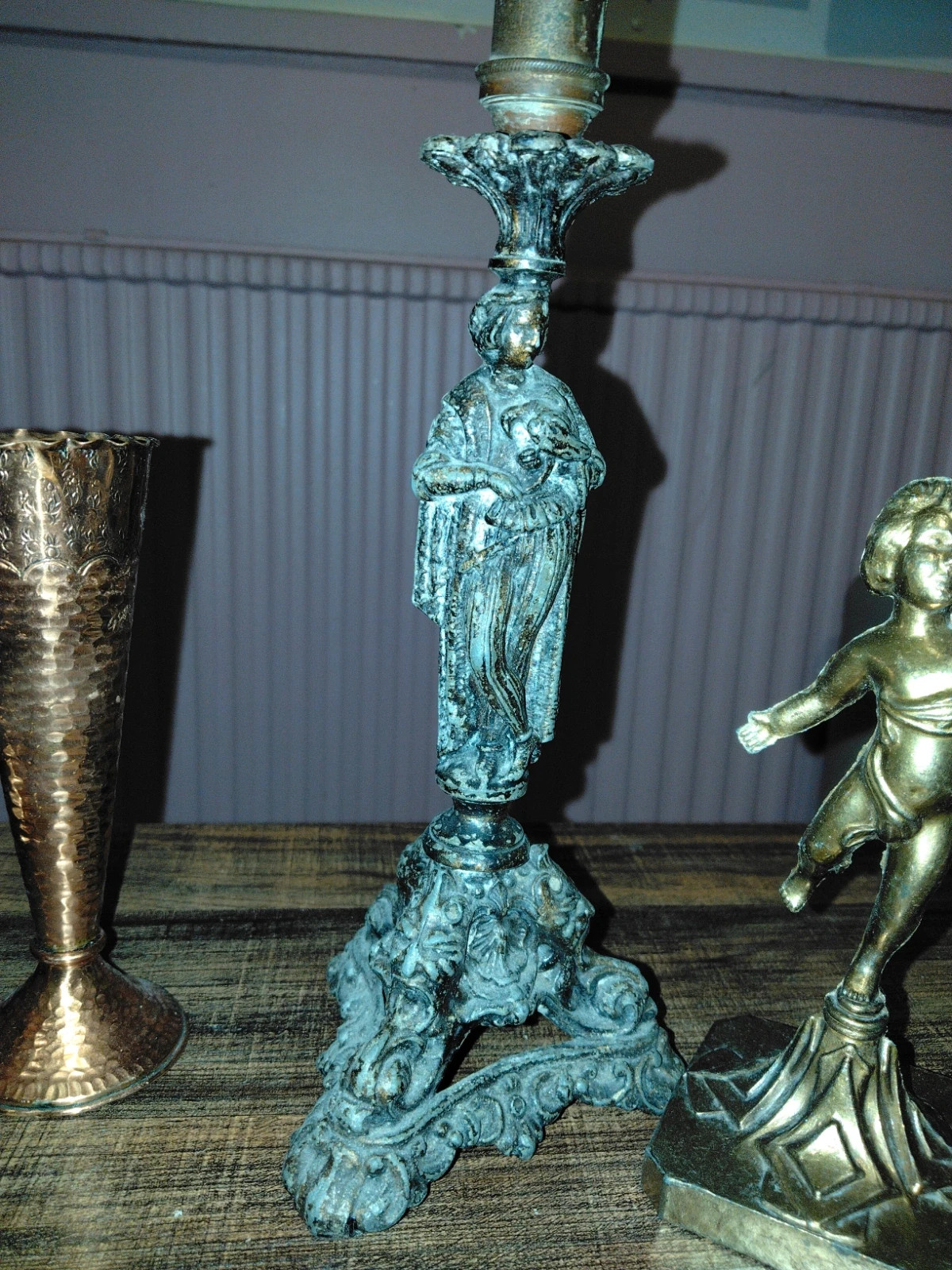 [Gros Lot] 7 Objets Brocante Vintage & Cabinet de Curiosités - Laiton, Marine, Art Religieux – Antik 3