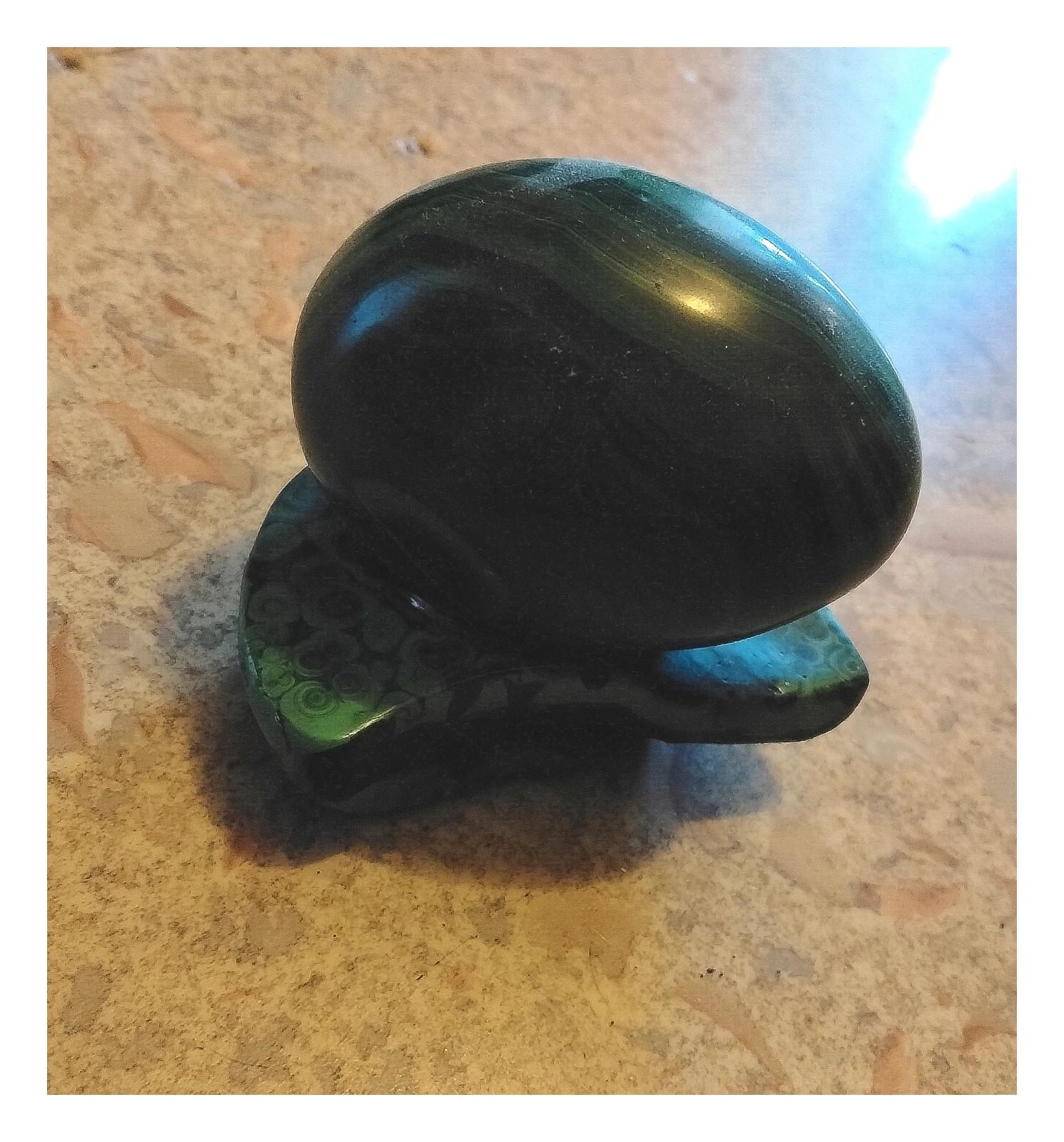 Escargot GÉANT en Malachite Naturelle Véritable - Collection (1,3 kg) – Crystal 3