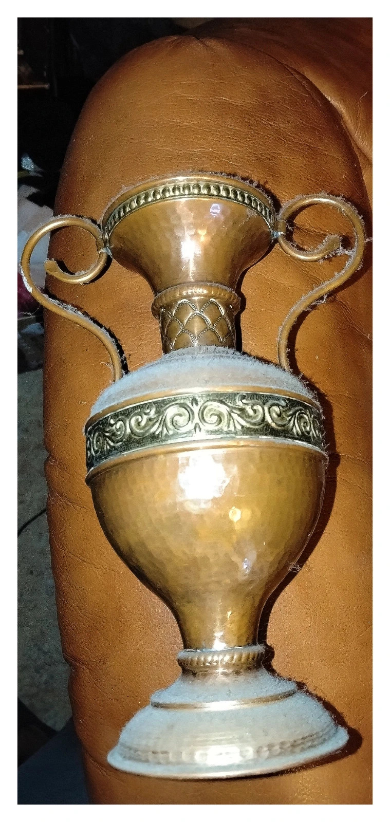 Lot 2 vases vintage : Amphore en cuivre & Mini-vase grec 2