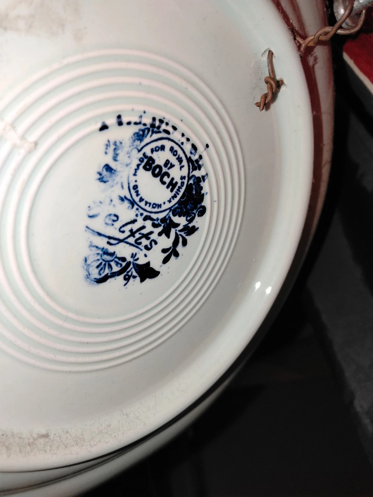 Duo Assiettes Murales Vintage Bleu et Blanc – Delft Boch & Staffordshire – Fait Main 4
