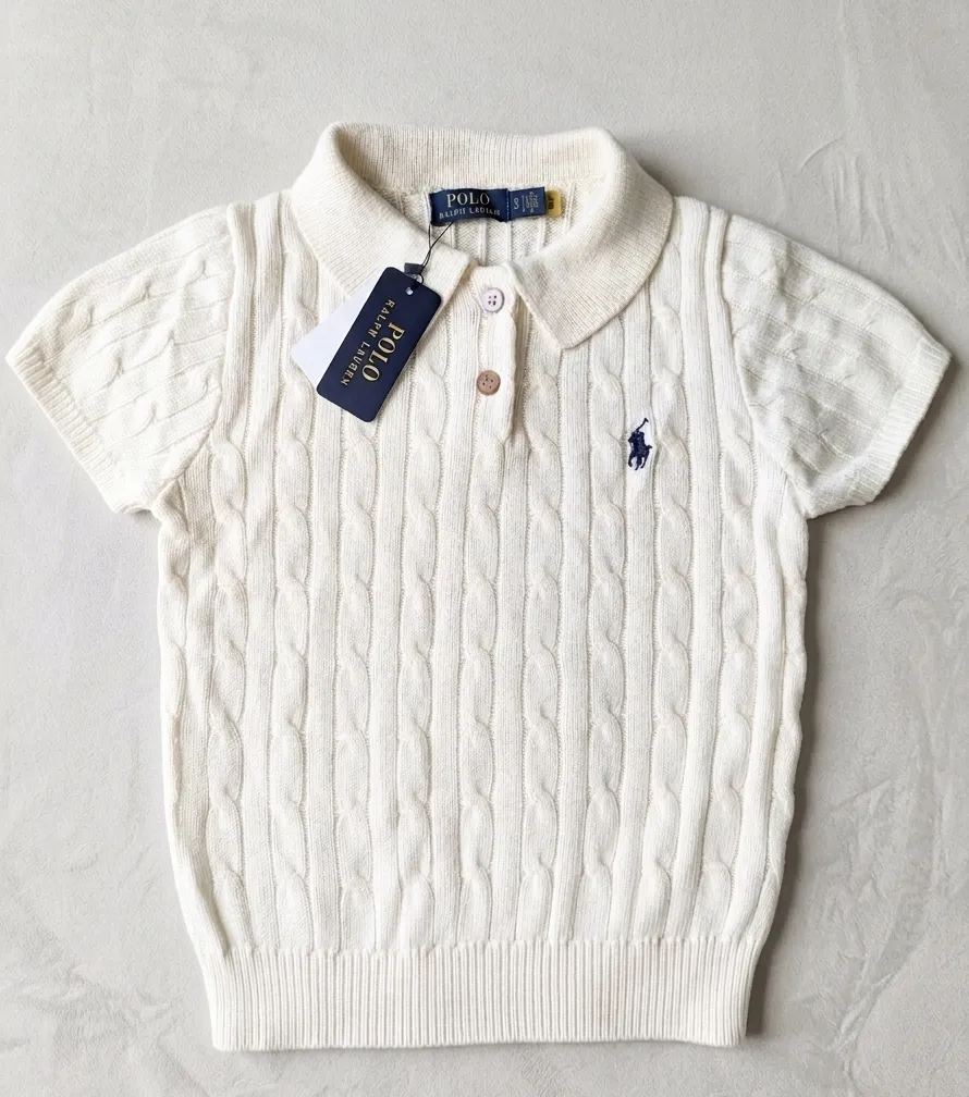 Polo Ralph Lauren torsadé pull blanc taille S neuf 2