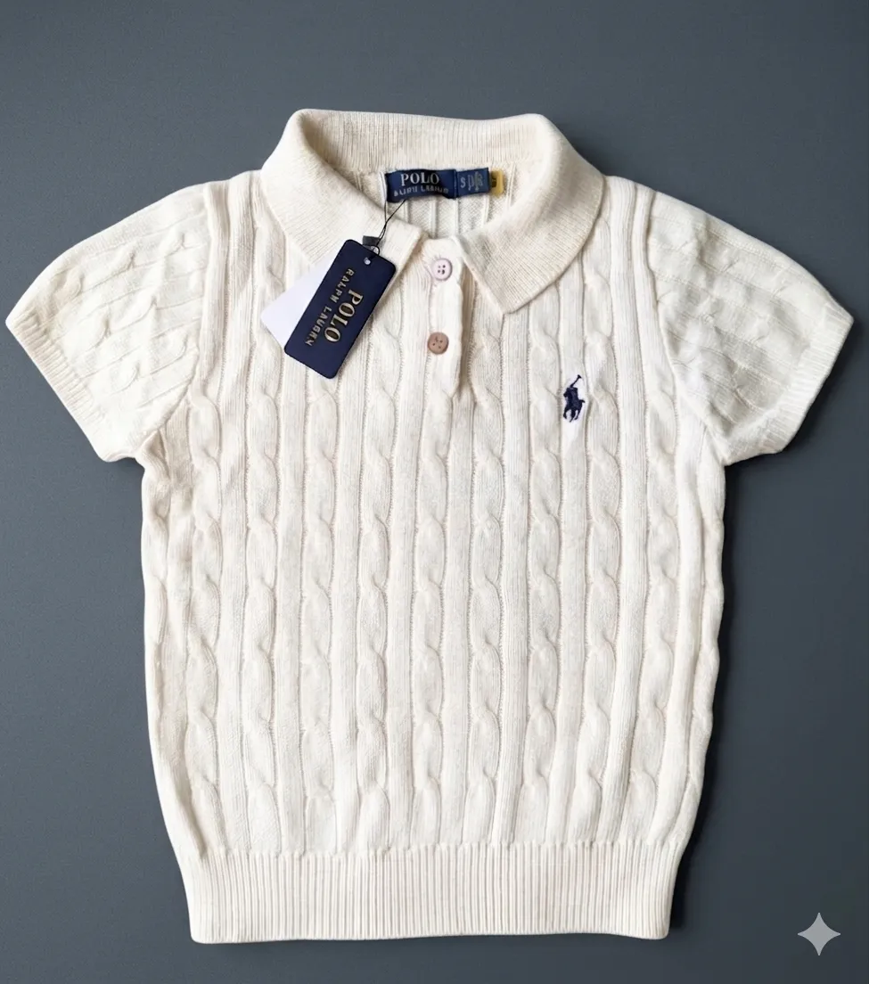 Polo Ralph Lauren torsadé pull blanc taille S neuf