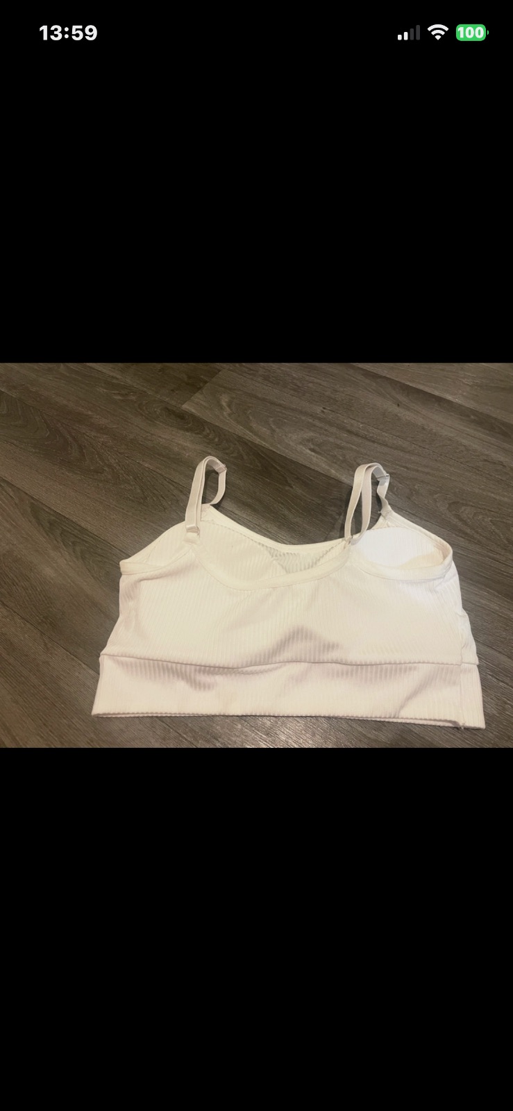 Brassière blanche côtelée – Taille S – Autre – taille S 2