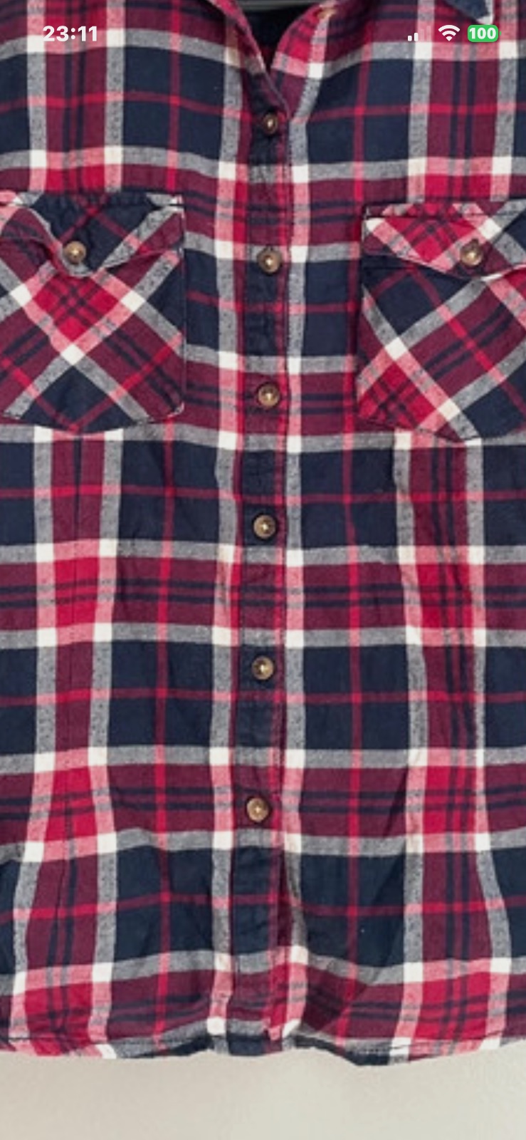 Chemise Cache Cache à carreaux rouge, bleu marine et blanc – taille S – Cache Cache – taille S 2