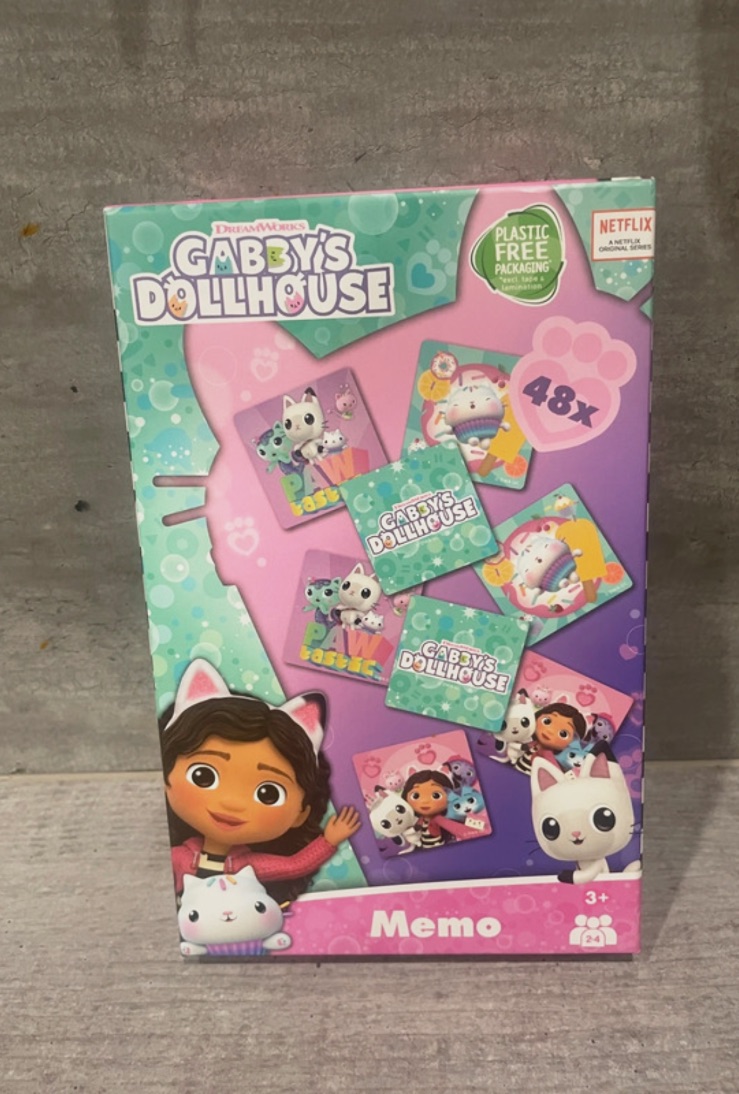 Jeu de mémoire NEUF Gabby’s Dollhouse 48 cartes – DreamWorks – taille 3 ans 3