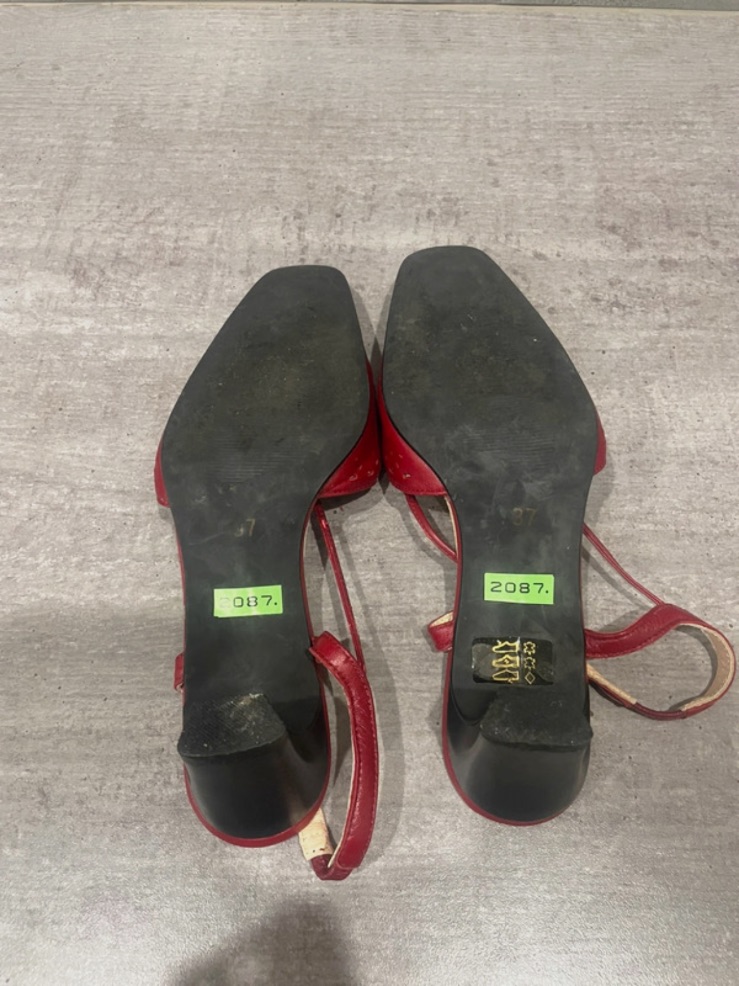Escarpins rouges Arika Soft cuir – T.37 – Made in France – Arika Soft – taille EU 37 4