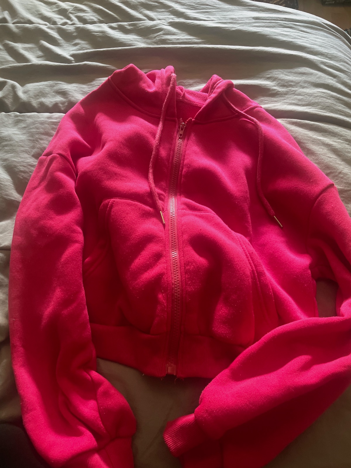 Ensemble SHEIN rose fuchsia sweat zippé et short taille S – Shein – taille S 3