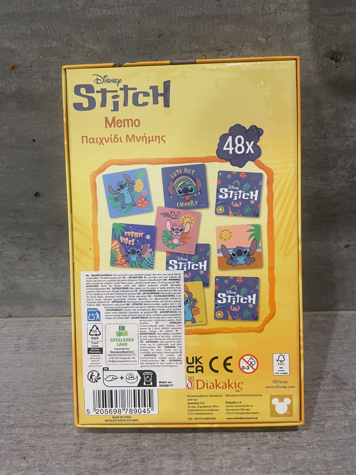 Jeu de mémoire NEUF Stitch Disney 48 cartes – Disney – taille 3 ans 2
