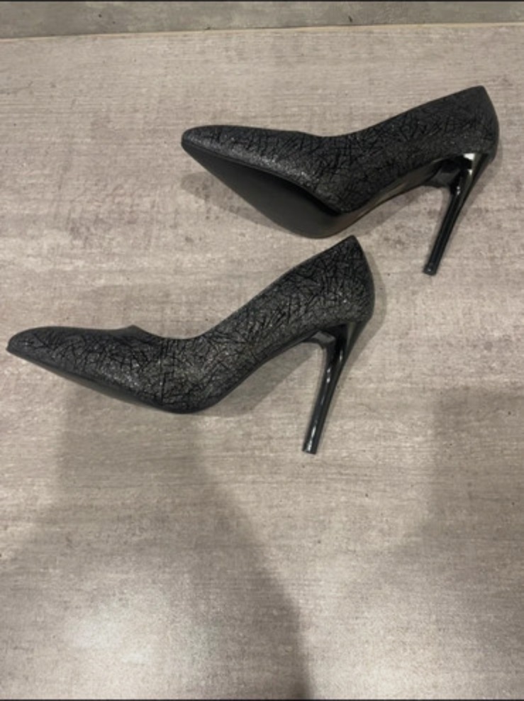 Escarpins noirs texturés à talons aiguilles – Autre – taille EU 37 3