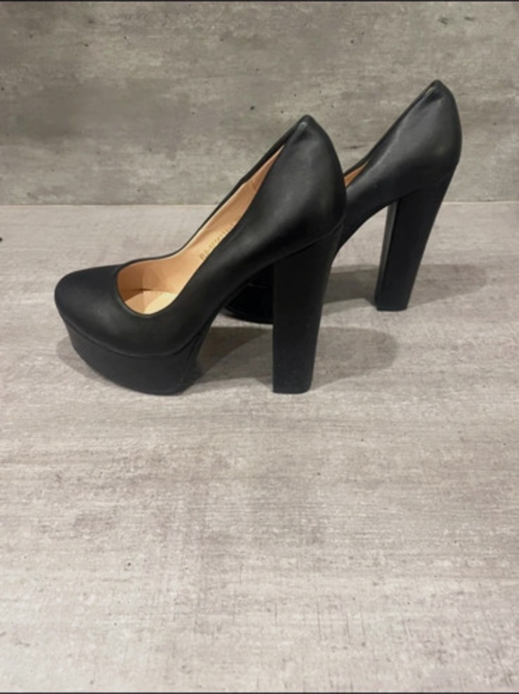 Escarpins noirs à plateau et talons hauts – Autre – taille EU 38 2