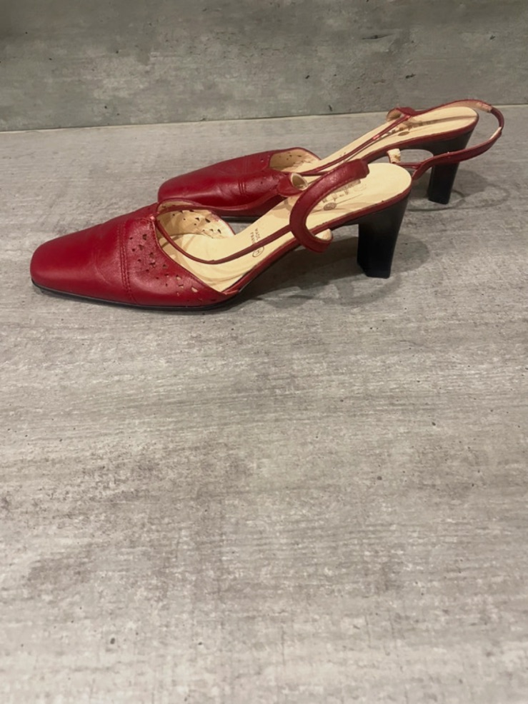 Escarpins rouges Arika Soft cuir – T.37 – Made in France – Arika Soft – taille EU 37 3