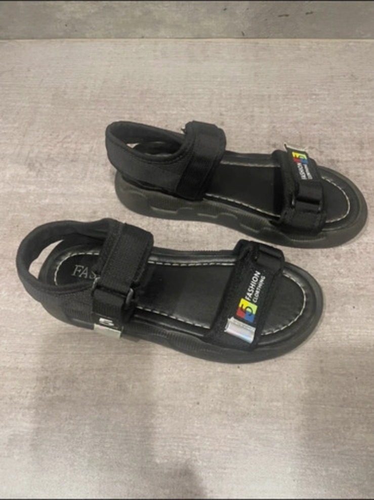 Sandales de sport noires à scratchs – Autre – taille EU 37 3
