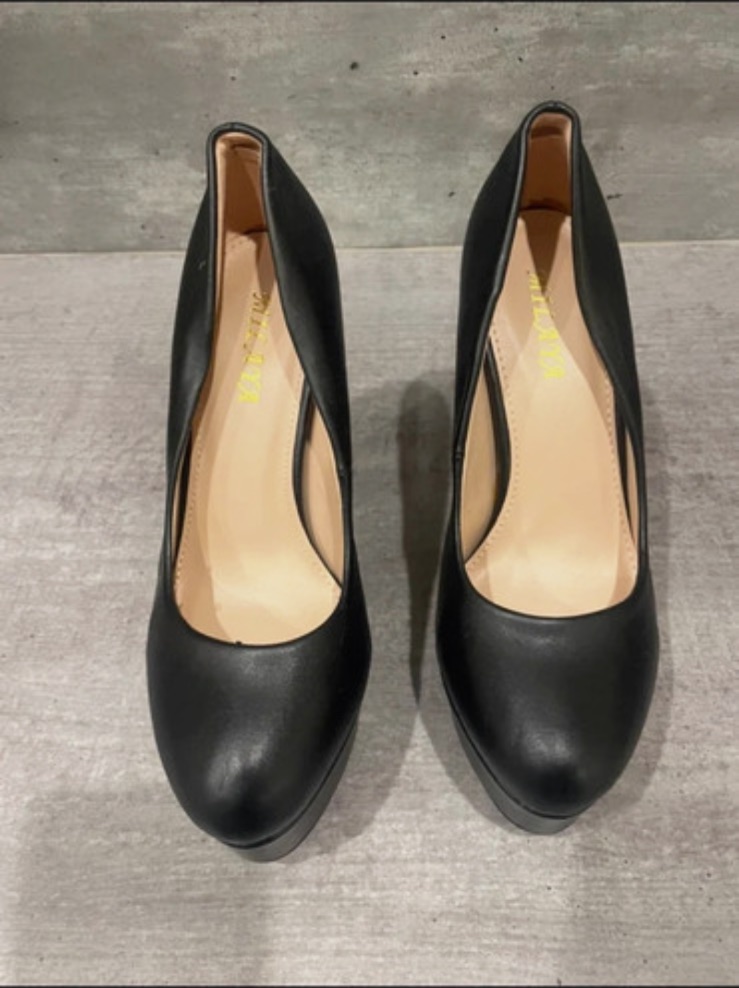 Escarpins noirs à plateau et talons hauts – Autre – taille EU 38 3