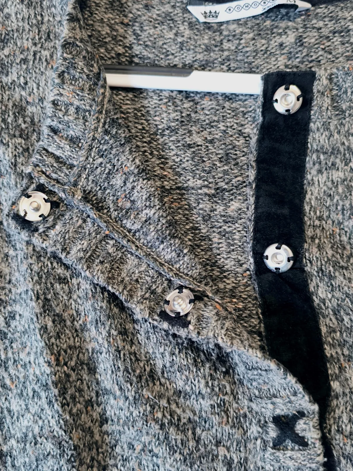 Gilet Cardigan maille en laine gris chiné Bonobo T M ou 38 – Bonobo – taille M 8