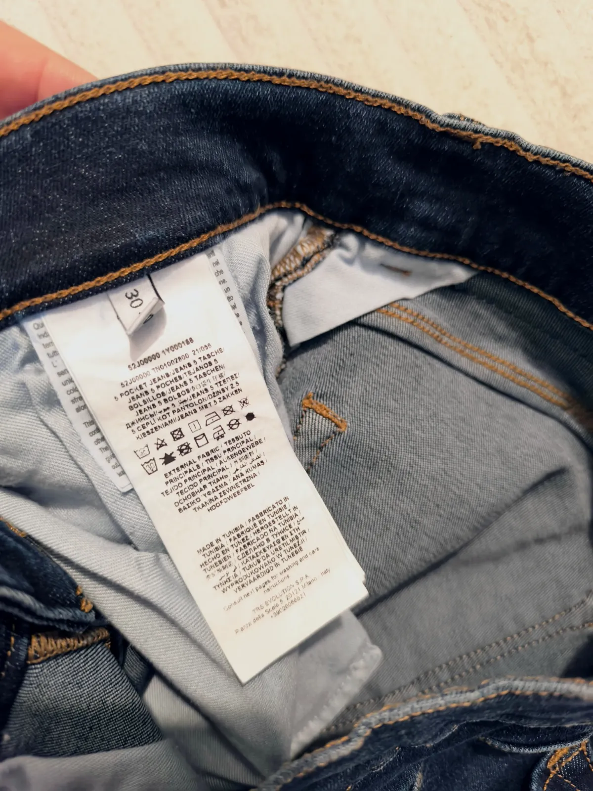 Jean bleu marine Trussardi T 40 ou L – Trussardi – taille 40 5