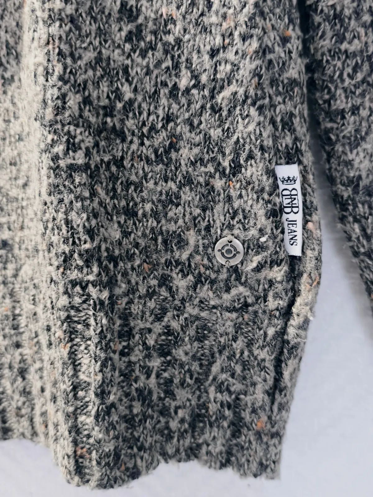 Gilet Cardigan maille en laine gris chiné Bonobo T M ou 38 – Bonobo – taille M 5