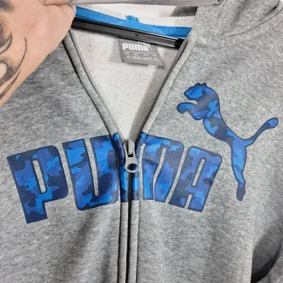 Veste Zippée à Capuche Puma Taille 48/50 neuve Sweat Gris Chiné Logo Camouflage  – Puma – taille L 2