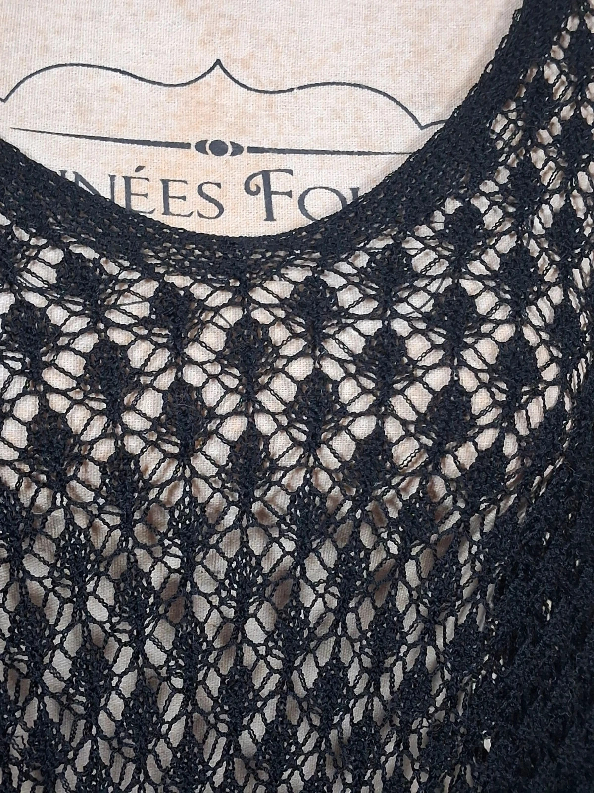 Pull tunique noir ajouré oversize très loose jusqu’au 56 – taille 7XL / 54 / 26 4