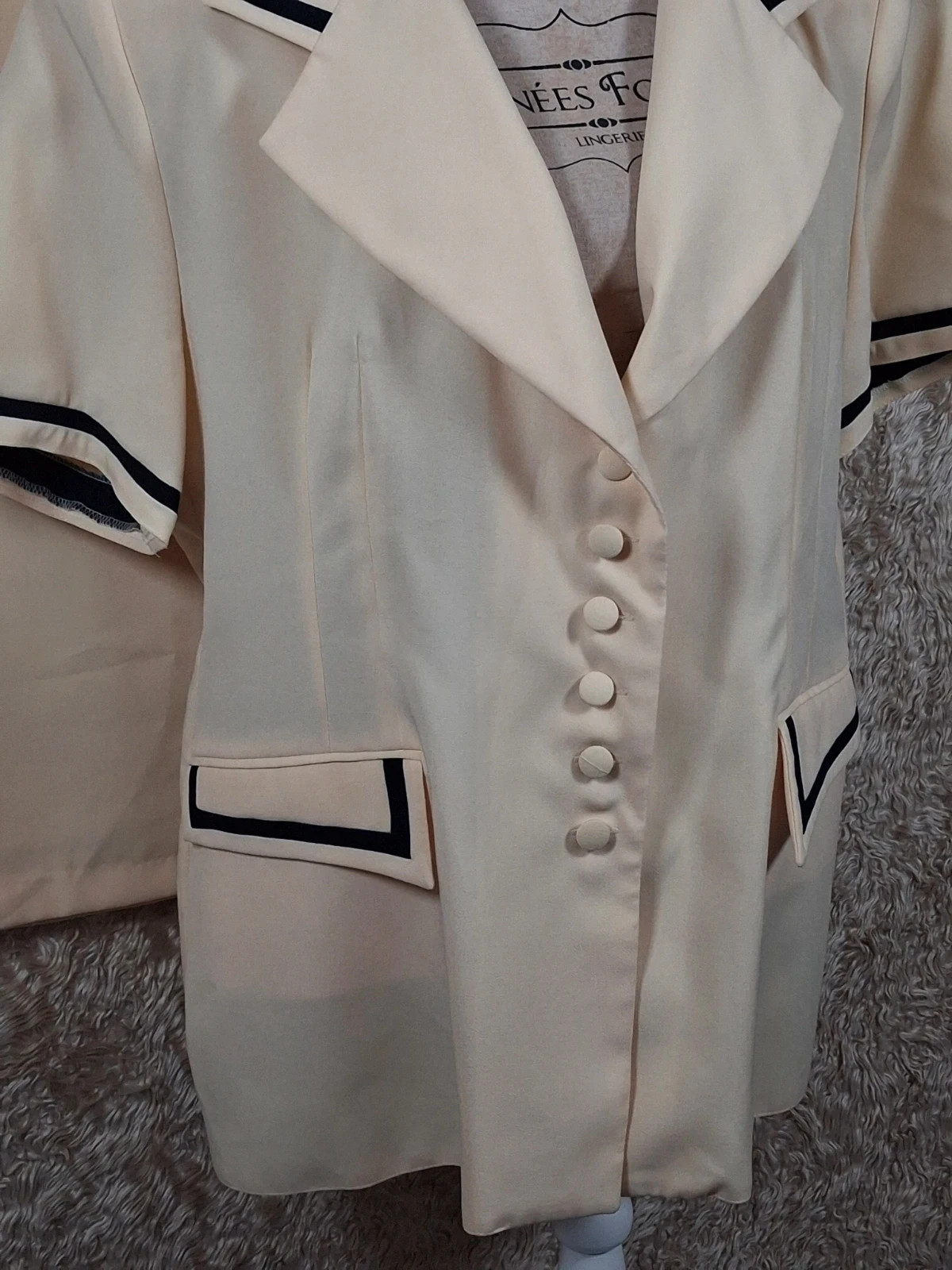 Tailleur vintage jaune veste et jupe années 80/90 taille 54 – Vintage – taille 6XL / 52 / 24 3