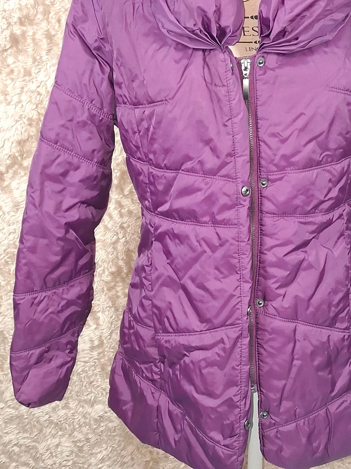 Doudoune longue Jacqueline Riu violette prune taille 1 – Jacqueline Riu – taille S / 36 / 8 3