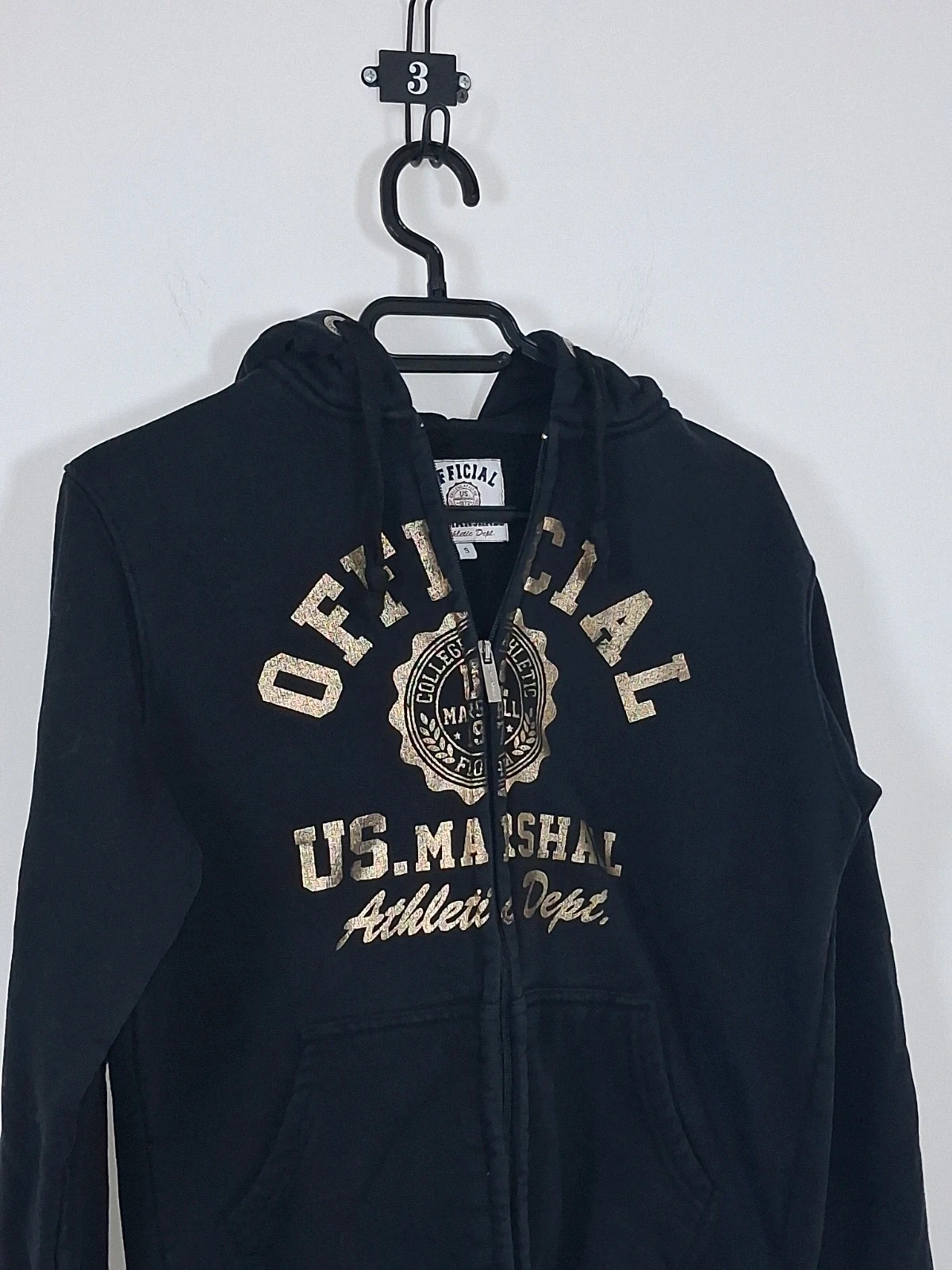Sweat-shirt zippé US Marshall homme noir et doré - Taille S (36) – US.Marshall – taille S 2