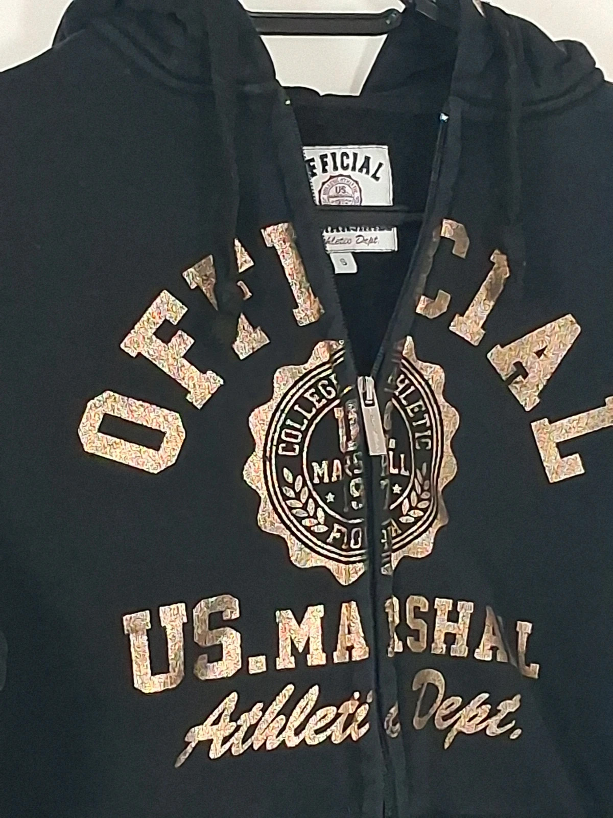 Sweat-shirt zippé US Marshall homme noir et doré - Taille S (36) – US.Marshall – taille S 3