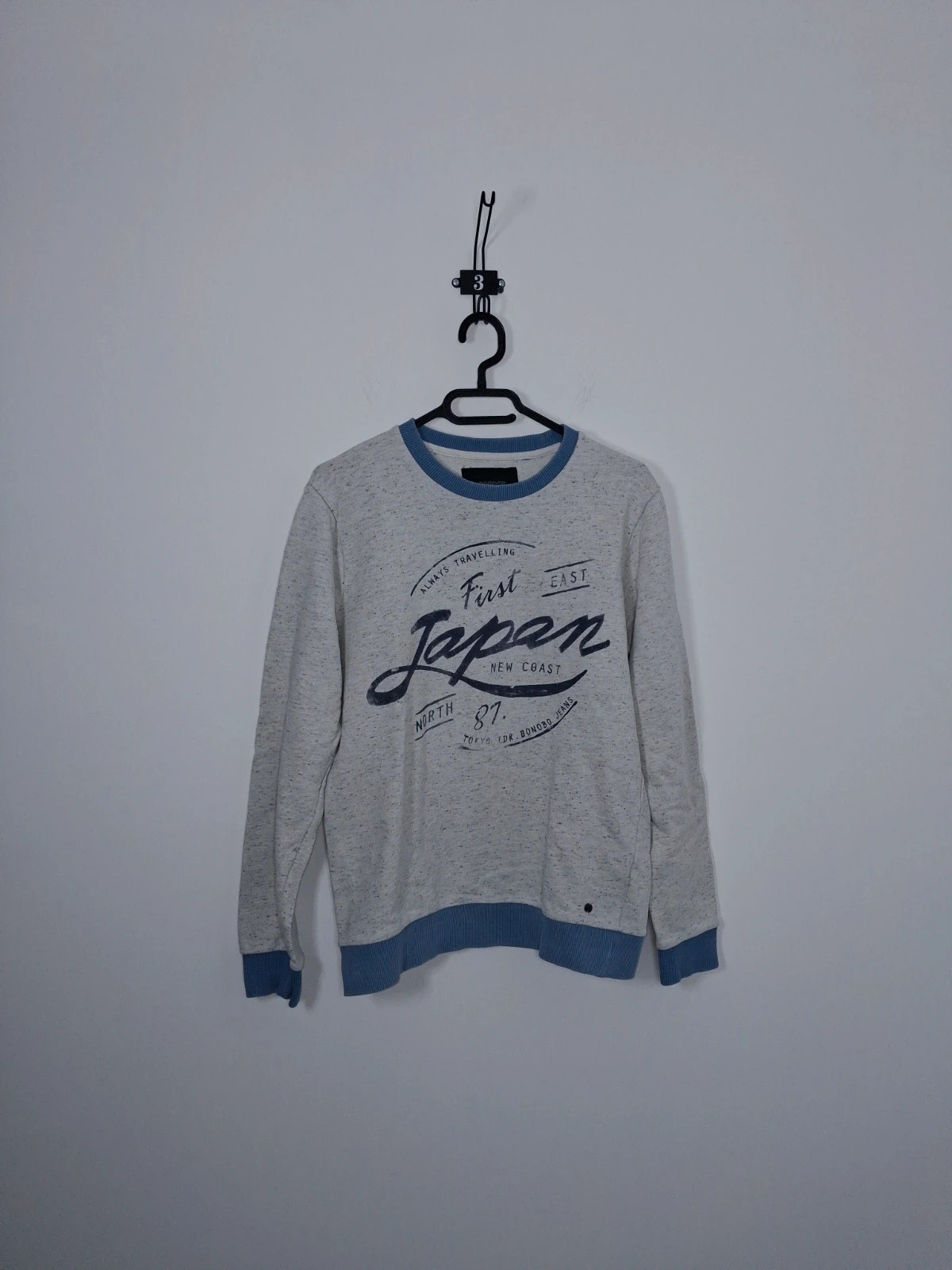 Sweat gris chiné imprimé Japan Bonobo jeans taille M
