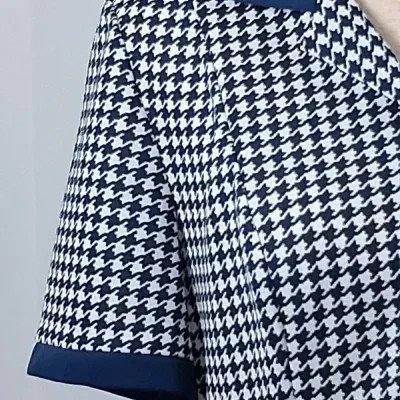 Robe Phildar T48 Chemise Midi Vintage Rétro Bleu Marine & Blanc – Phildar – taille XXXL / 46 / 18 5