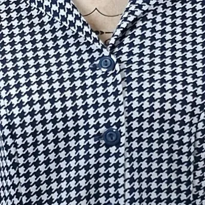 Robe Phildar T48 Chemise Midi Vintage Rétro Bleu Marine & Blanc – Phildar – taille XXXL / 46 / 18 2
