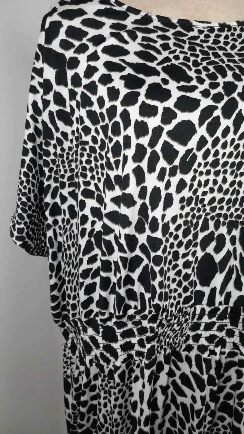 💙 Robe Fluide Imprimé Animalier - DAXON - Taille 52/54/56 – Daxon – taille 7XL / 54 / 26 3