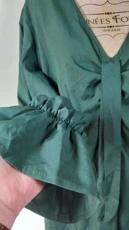 Robe Femme T50 Vert Sapin Grande Taille Polyester Élégante – taille 4XL / 48 / 20 4