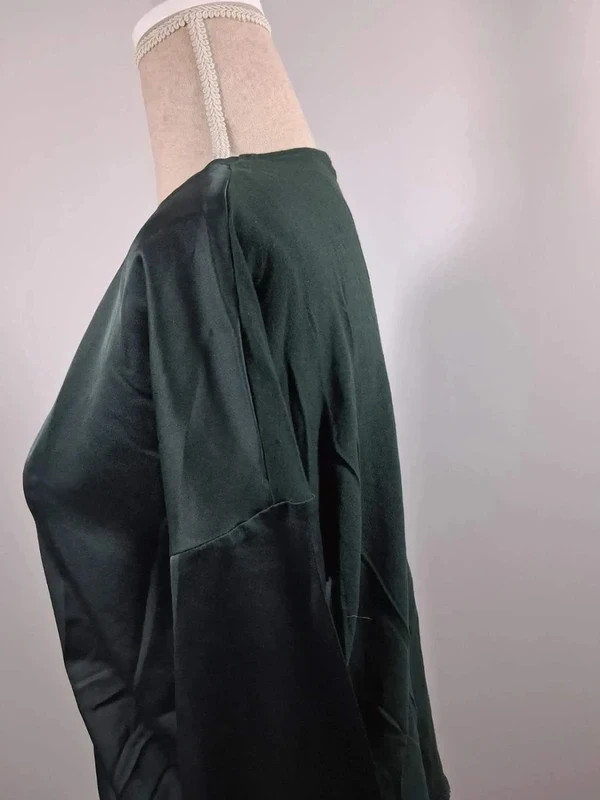 Mango Blouse Femme T M Vert Bouteille Émeraude Satinée Bi-Matière Fluide Chic – Mango – taille M / 38 / 10 4