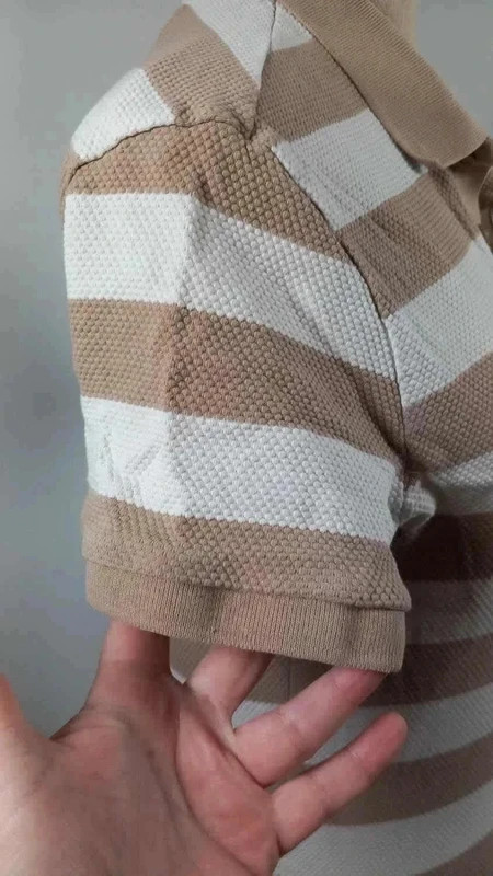 Zara Polo Femme T36 S Rayé Beige Blanc Maille Texturée Ajusté Casual Chic Old Money – Zara – taille S / 36 / 8 5