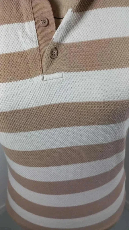 Zara Polo Femme T36 S Rayé Beige Blanc Maille Texturée Ajusté Casual Chic Old Money – Zara – taille S / 36 / 8 4