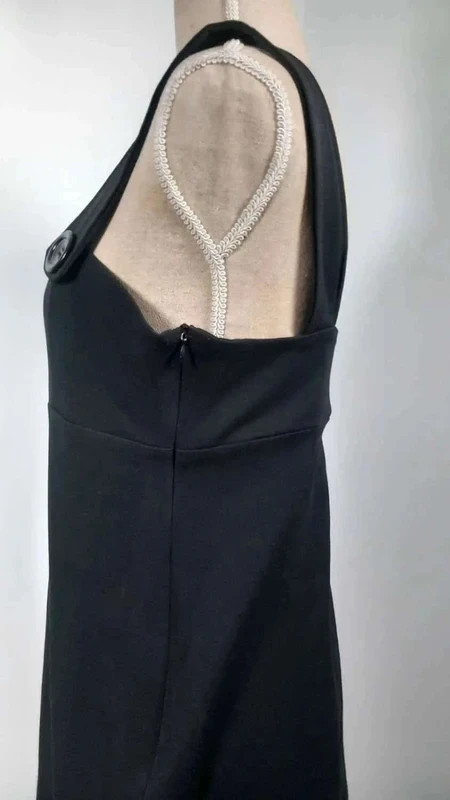 La City Robe Femme T38 Noire Petite Robe Chasuble Droite Encolure Carrée Rétro Chic – La City – taille S / 36 / 8 2