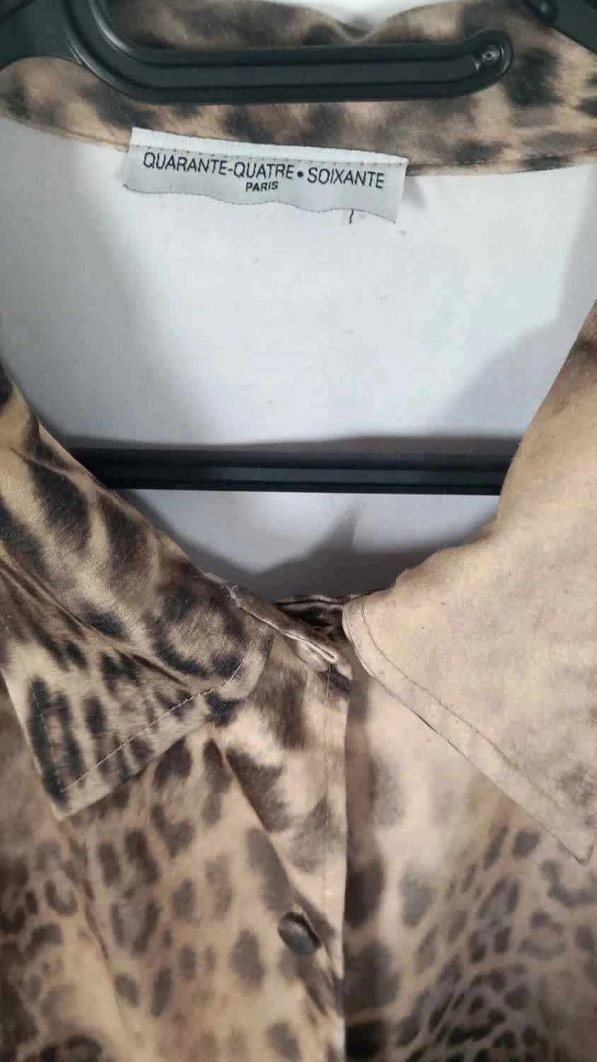 Chemise / Surchemise Vintage Leopard & Aigle – Quarante Quatre Soixante – T. 54 à 60 – quarante quatre soixante – taille 7XL / 54 / 26 5