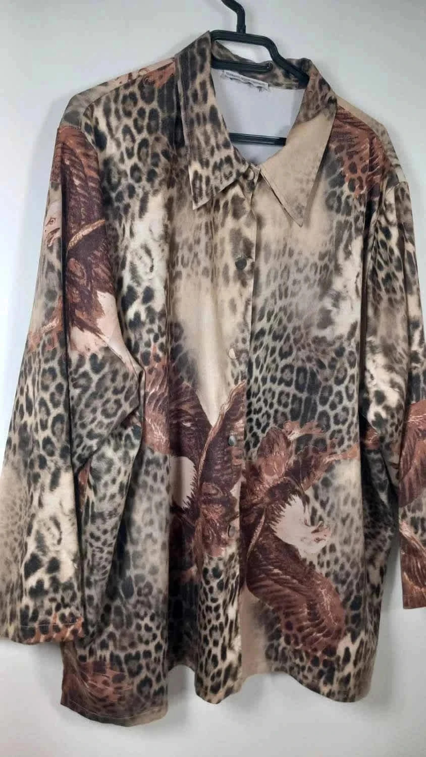 Chemise / Surchemise Vintage Leopard & Aigle – Quarante Quatre Soixante – T. 54 à 60 – quarante quatre soixante – taille 7XL / 54 / 26 2