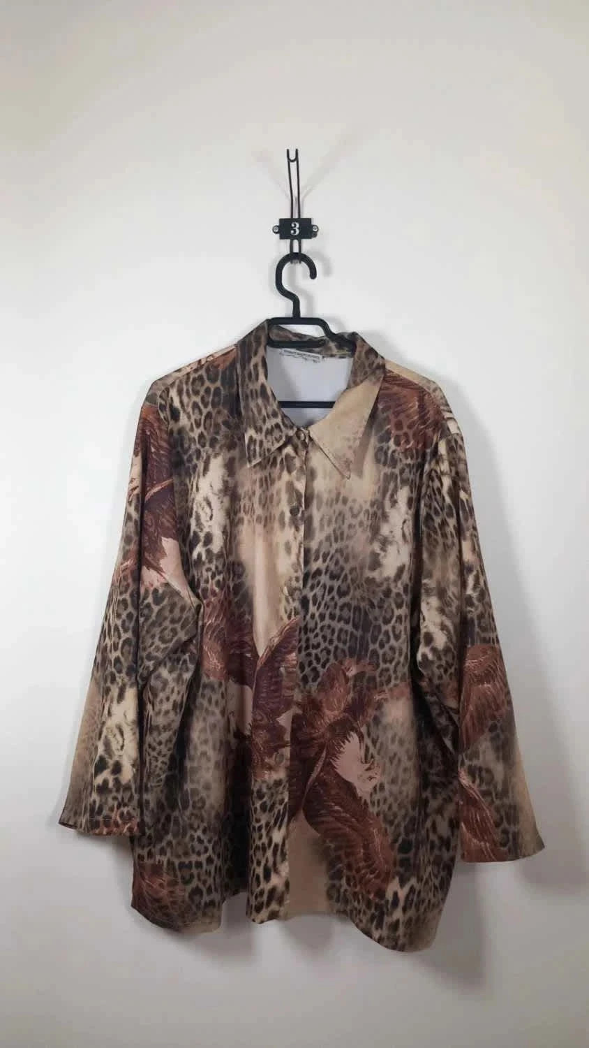 Chemise / Surchemise Vintage Leopard & Aigle – Quarante Quatre Soixante – T. 54 à 60 – quarante quatre soixante – taille 7XL / 54 / 26