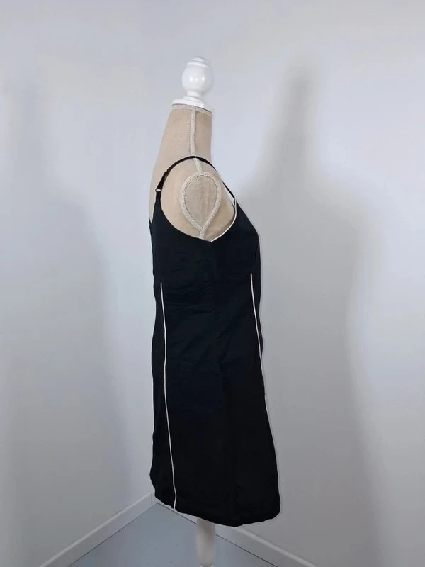Lola Espeleta Robe T4 42 XL Noire Liseré Rose Poudré Cintrée Bretelles Réglables – Lola Espeleta – taille L / 40 / 12 3