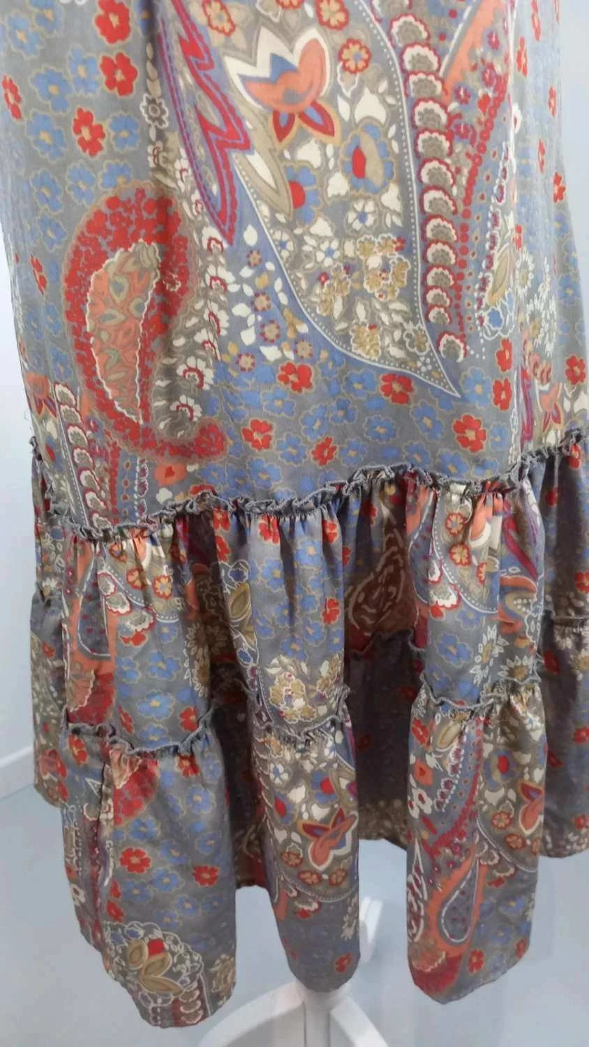 Robe Bohème Jacqueline Riu - Imprimé Paisley & Dos Dentelle - Taille 36 - TBE – Jacqueline Riu – taille S / 36 / 8 3