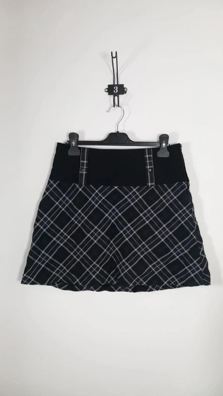 Jupe Cache Cache T38 M Carreaux Tartan Noir Gris Blanc – Cache Cache – taille S / 36 / 8 2