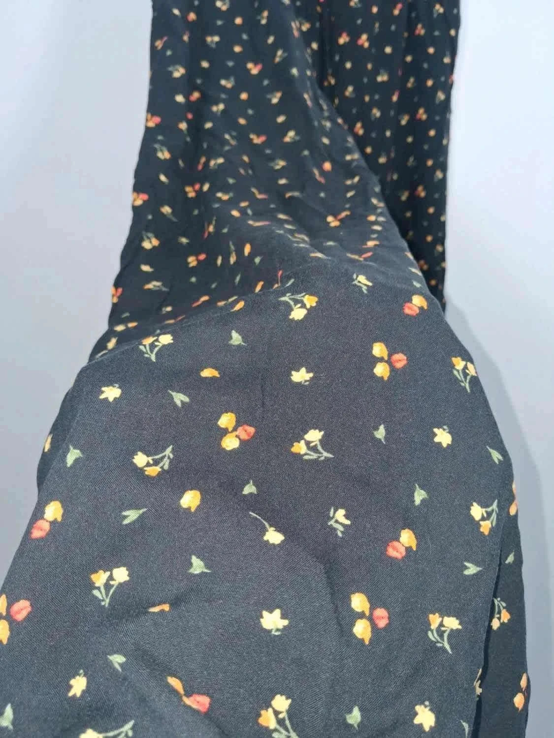 Pantalon large fluide à fleurs - Style bohème chic - Taille L (42/44) – Kiabi – taille L / 40 / 12 5