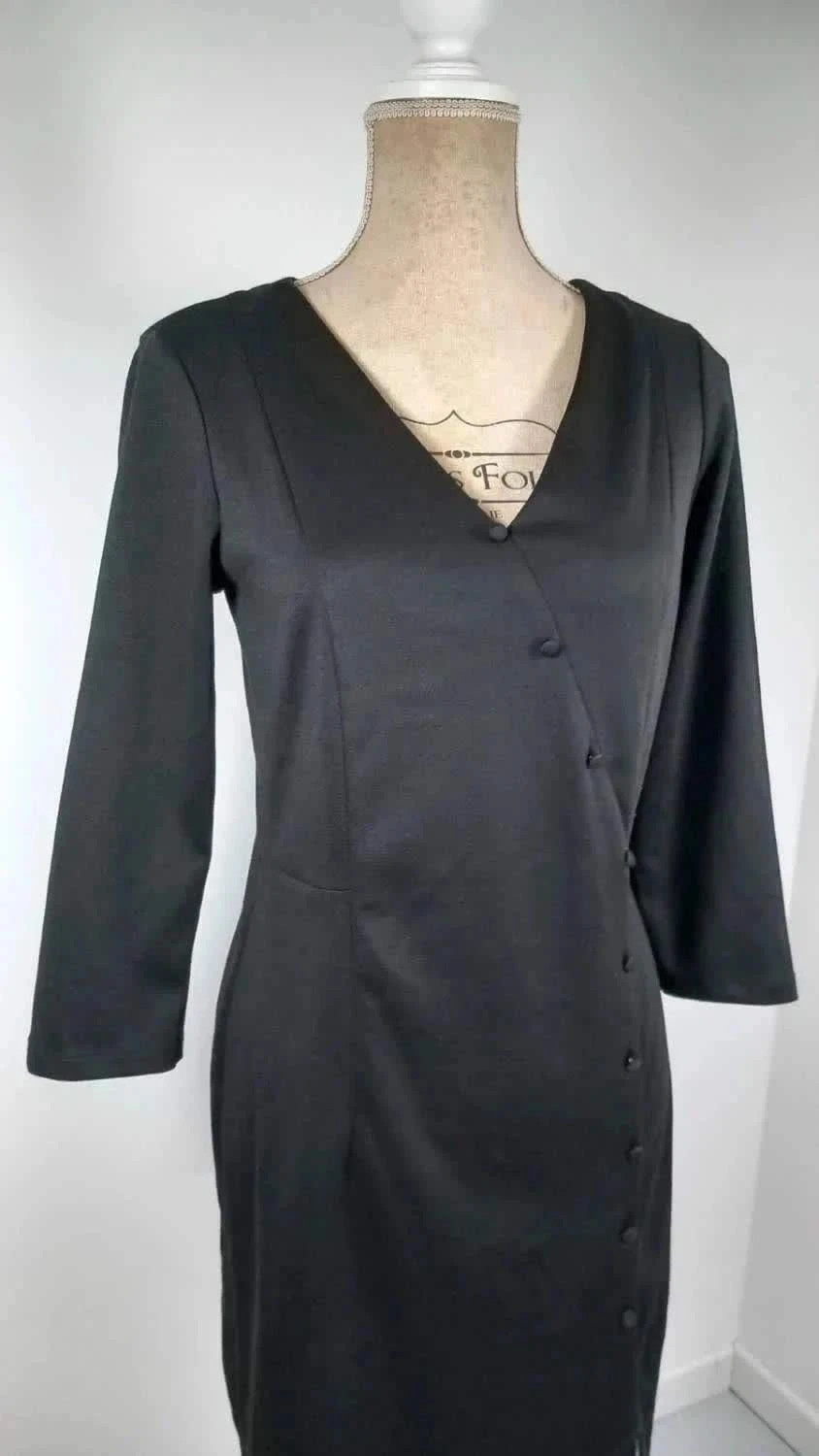 Robe Noire Naf Naf "Chic & Graphique" - Neuve avec Étiquette – Naf Naf – taille S / 36 / 8 2