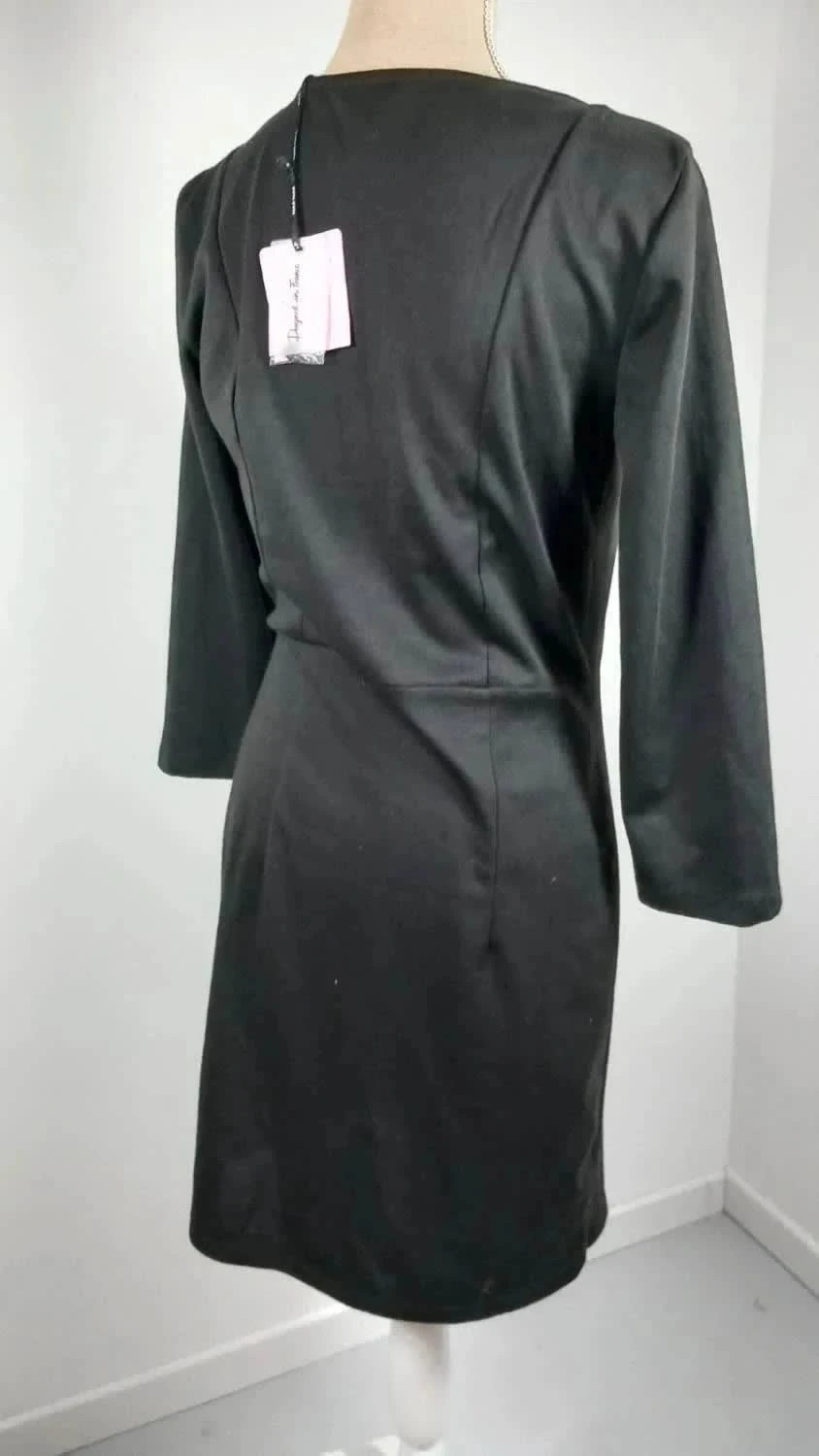 Robe Noire Naf Naf "Chic & Graphique" - Neuve avec Étiquette – Naf Naf – taille S / 36 / 8 5