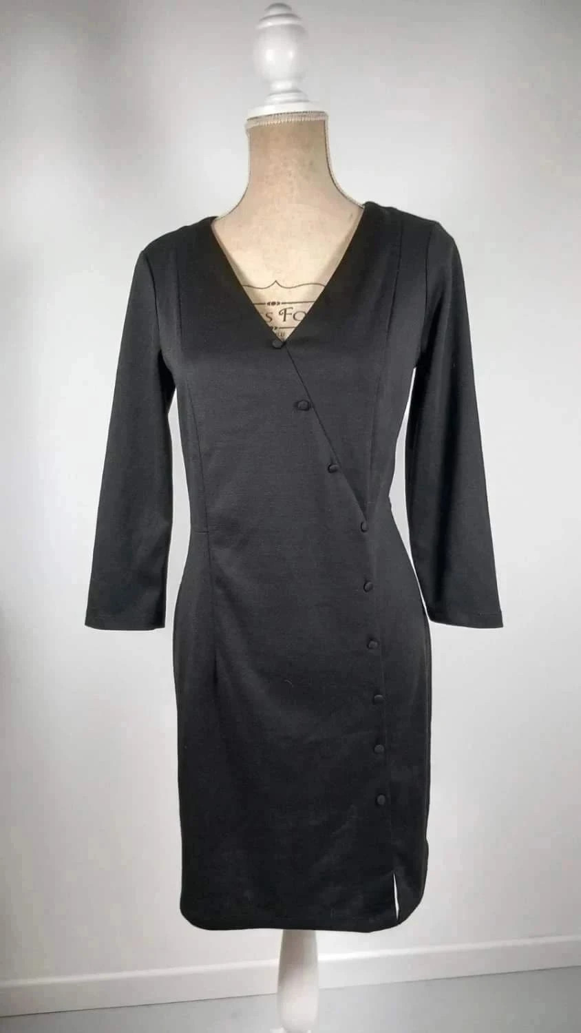 Robe Noire Naf Naf "Chic & Graphique" - Neuve avec Étiquette